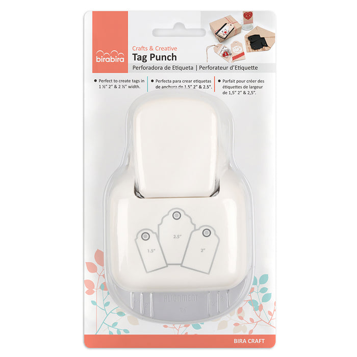 Tag Punch 3 In 1 Craft Tag Punch Gift Tag Paper Punch 1.5/2/ 2.5 Inches  Craft Puncher