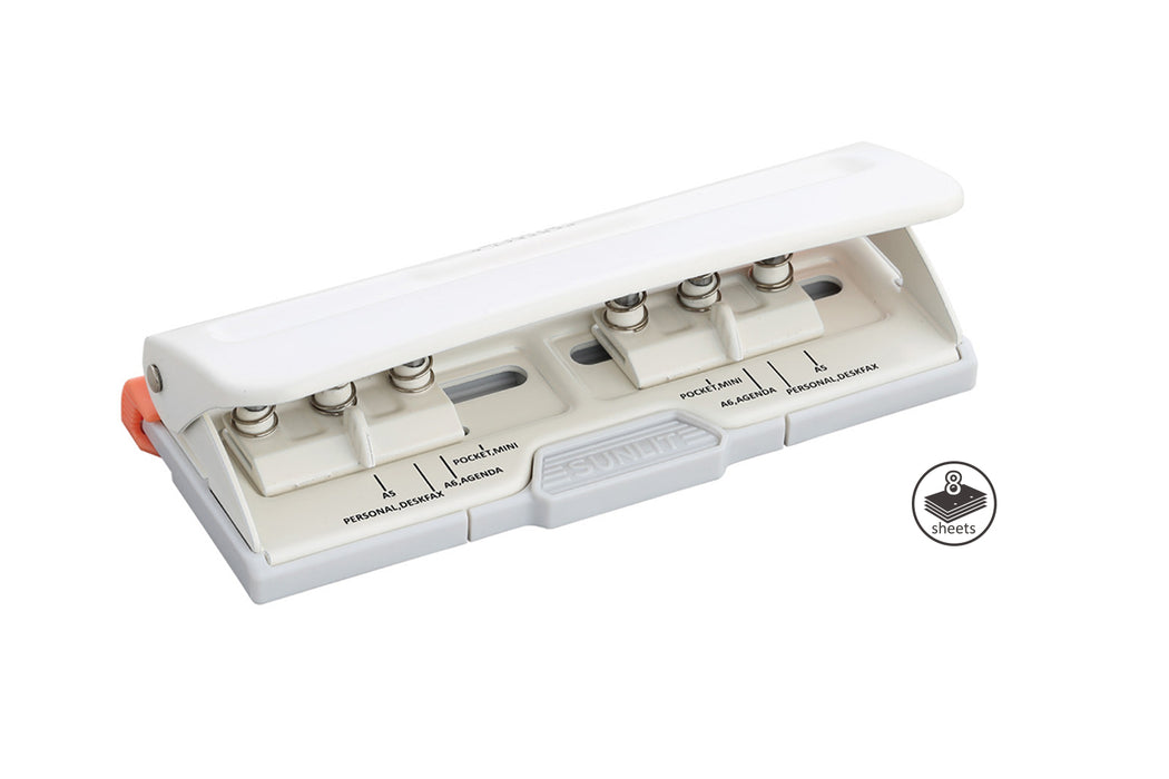 CJBIN 6 Compartment Hole Punch for Folders, Hole Puncher